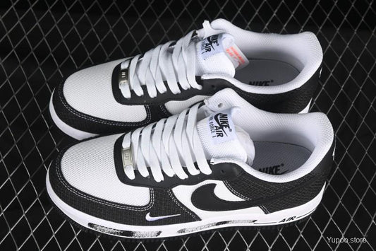 Nike Air Force 1'07 Low Custom Denim Swoosh Casual Sneakers