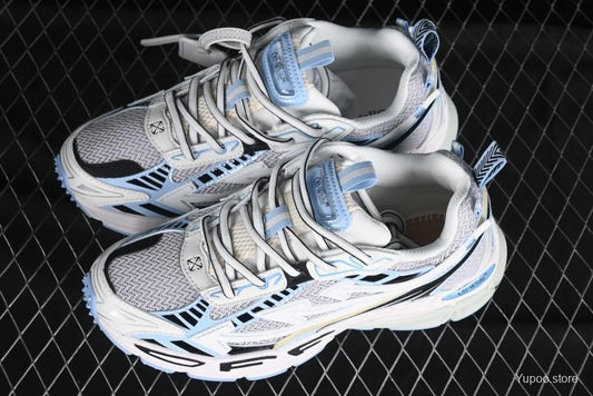 Off-White Be Right Back Low-Top Lifestyle Sneakers in White Blue