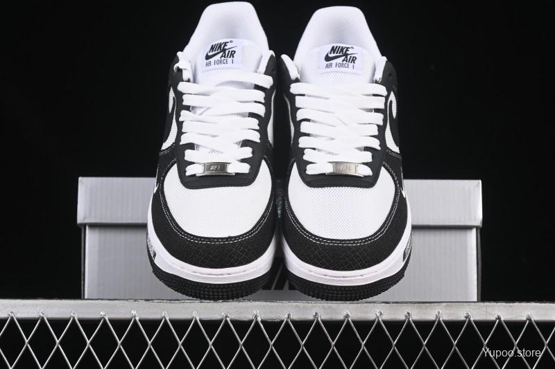 Nike Air Force 1'07 Low Custom Denim Swoosh Casual Sneakers