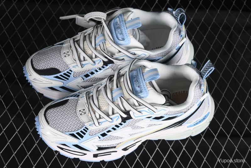 Off-White Be Right Back Low-Top Lifestyle Sneakers in White Blue