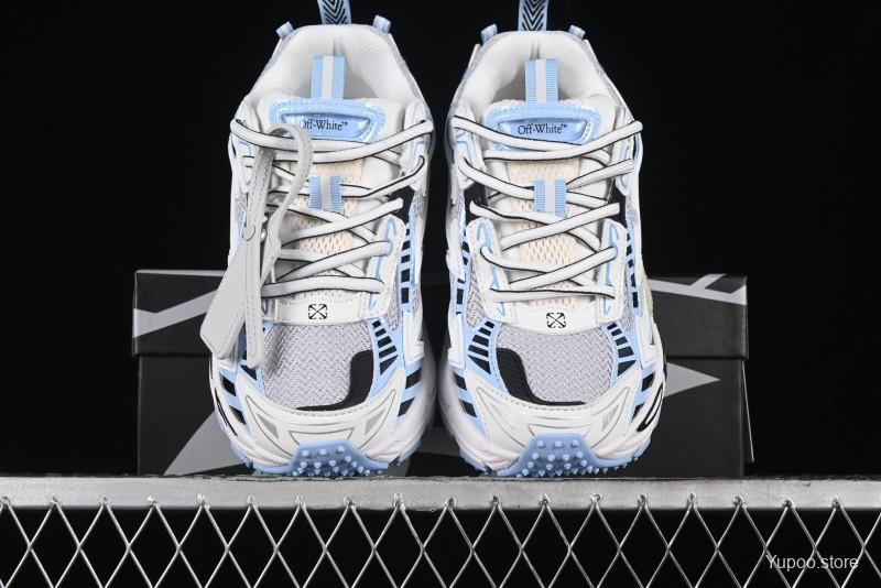 Off-White Be Right Back Low-Top Lifestyle Sneakers in White Blue