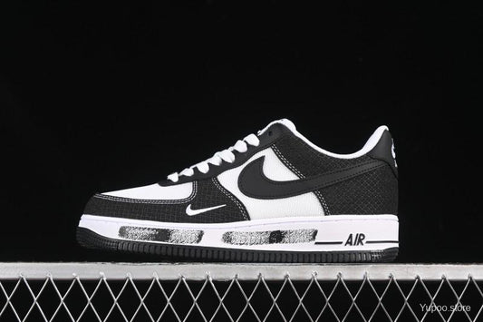 Nike Air Force 1'07 Low Custom Denim Swoosh Casual Sneakers