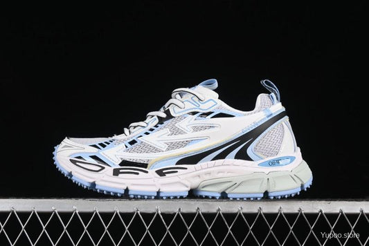 Off-White Be Right Back Low-Top Lifestyle Sneakers in White Blue