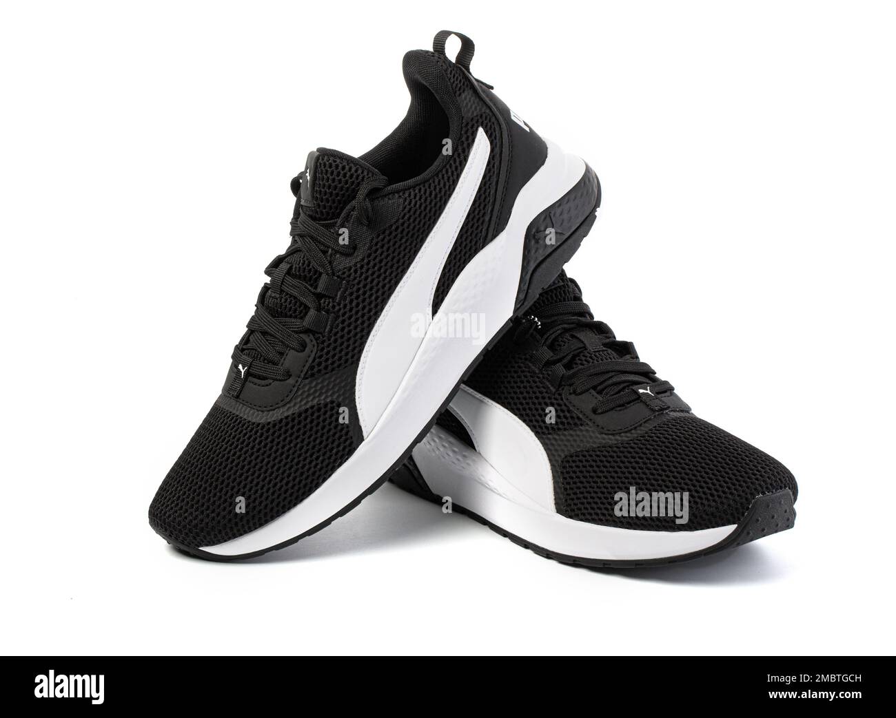 Chisinau, Moldova- June 04, 2021: new model of Puma shoes isolated on white