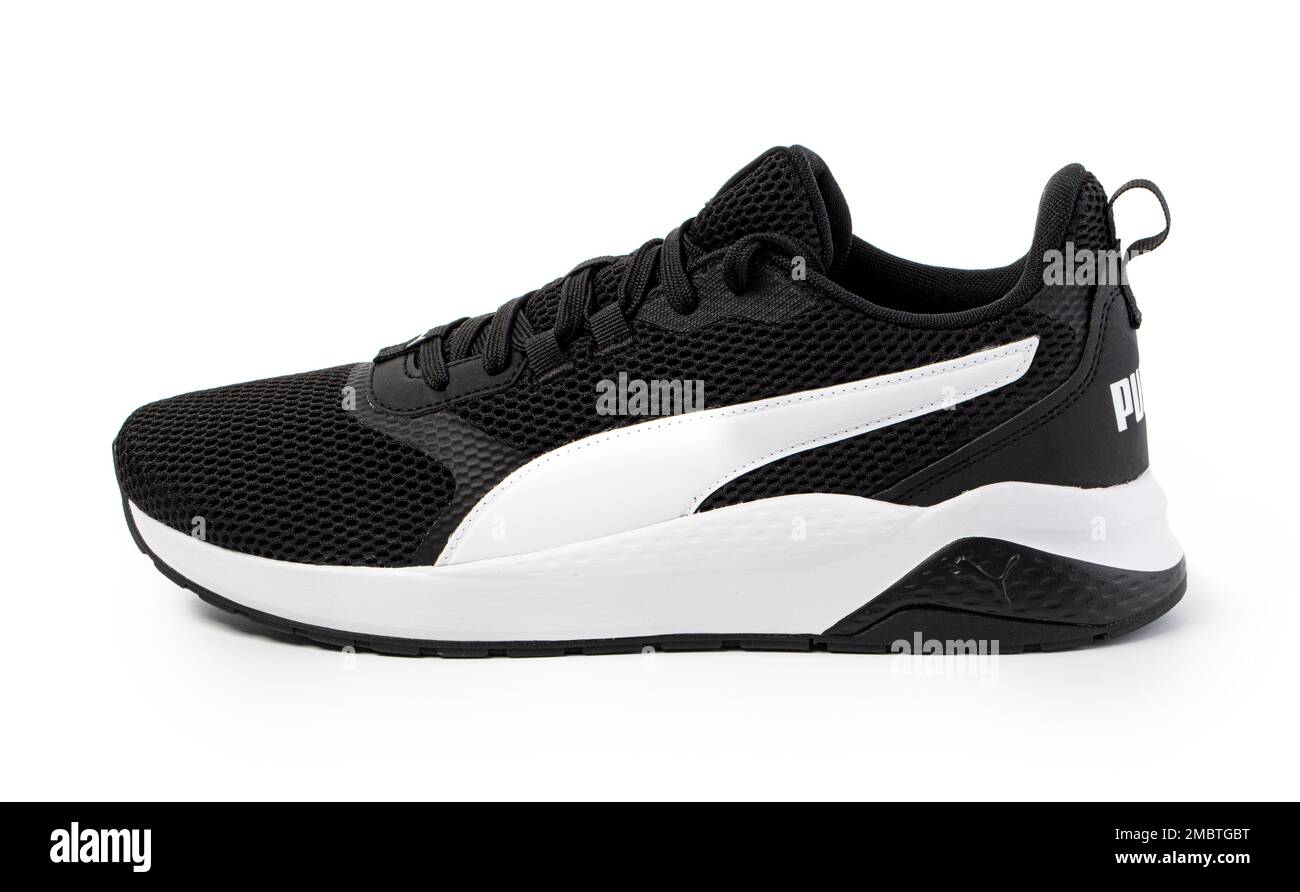 Chisinau, Moldova- June 04, 2021: new model of Puma shoes isolated on white